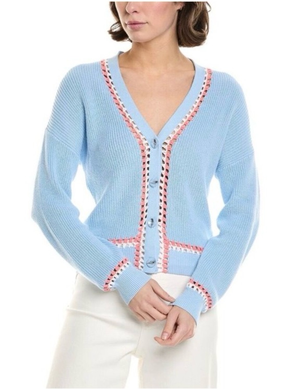 27 Miles Malibu Crochet Trim Cardigan Sweater
